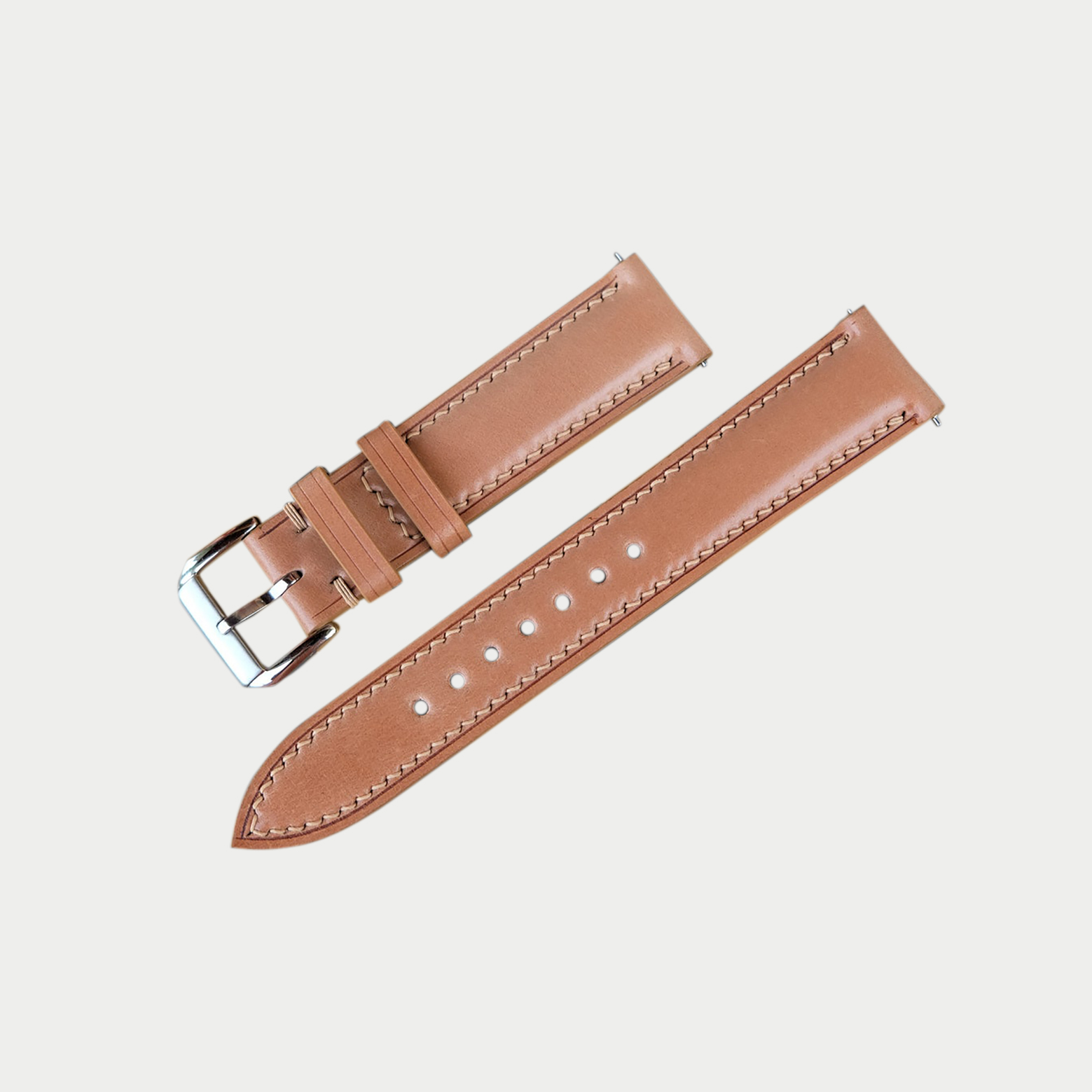 Natural Shell Cordovan Leather Watch Band Hanleather