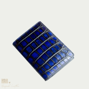Personalised wallet for men handmade with Crocodile leather