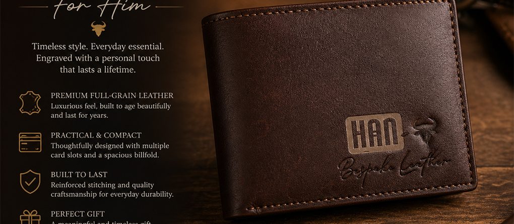 Engraved Leather Wallet for Boyfriend